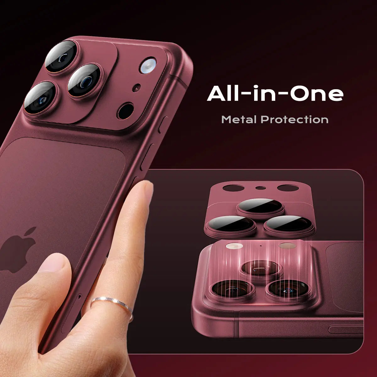 MAGIC JOHN Magnetic Lens Protector for Iphone18 Pro/Max/Iphone 17 Pro/17 Pro Max – 99% Transparency, Original HD Clarity, Scratch-Resistant, Durable, Magnetic Design for Easy Installation & Removal