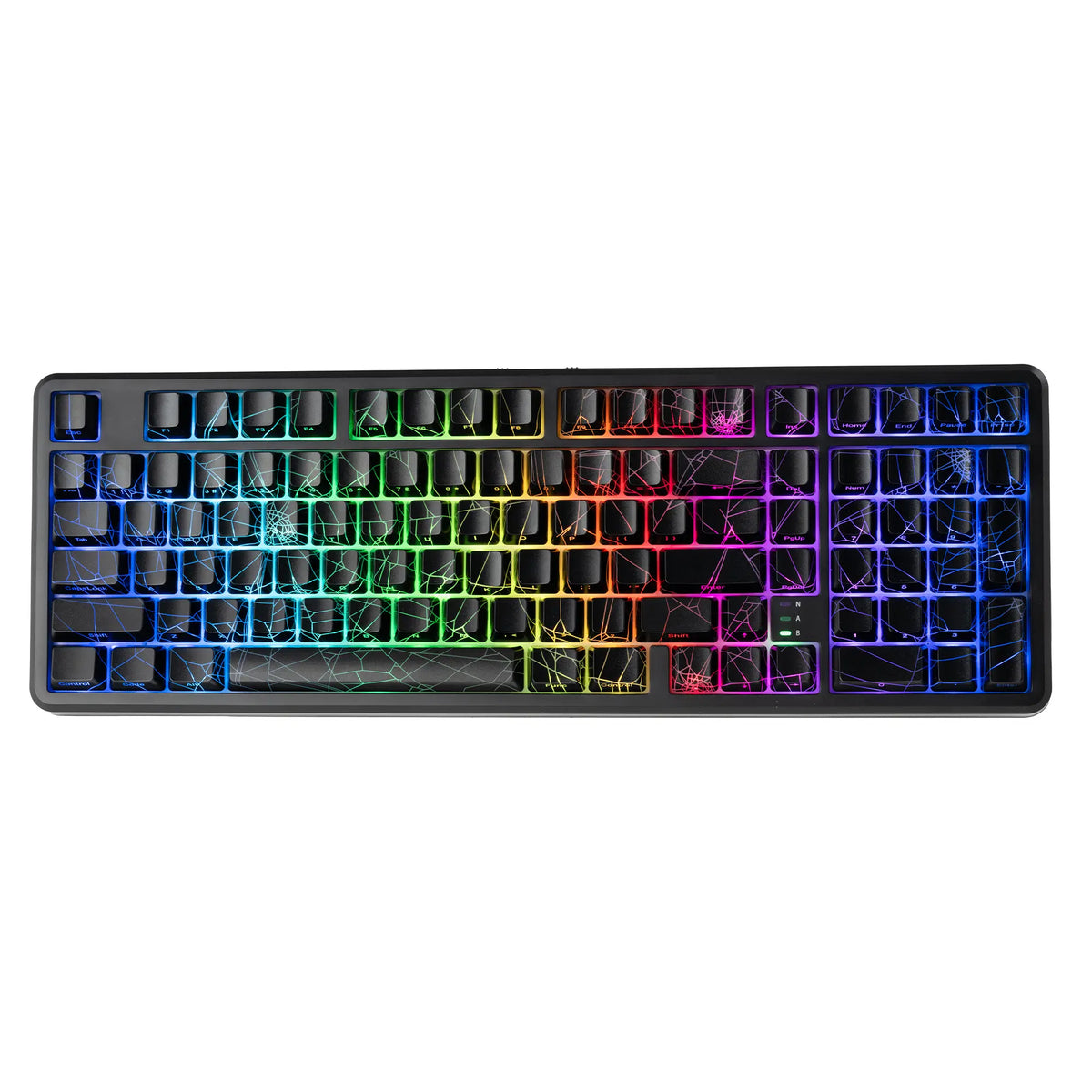 XVX M98 Lumina Full-Size Tri-Mode Wireless Mechanical Keyboard with Number Pad, Bt5.0/2.4Ghz/Usb-C, Pre-Lubed Hot Swappable Switches, Gasket Structure, 8000Mah, RGB Backlit, Creamy Keyboard for Pcs/Macs, Mechanical Input, Gaming & Office Use